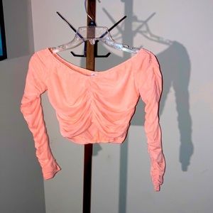 NWT Fashion Nova | Women’s Sheer Off Shoulder Long Sleeve Top - Size Medium